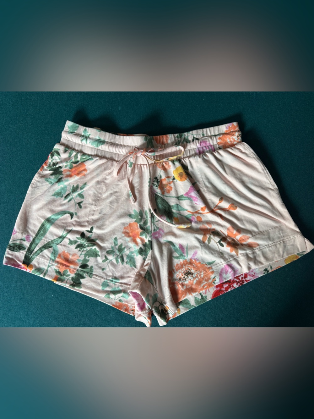 Flora by Flora Nikrooz Pink Floral Sleep Shorts Size Medium 10/12
